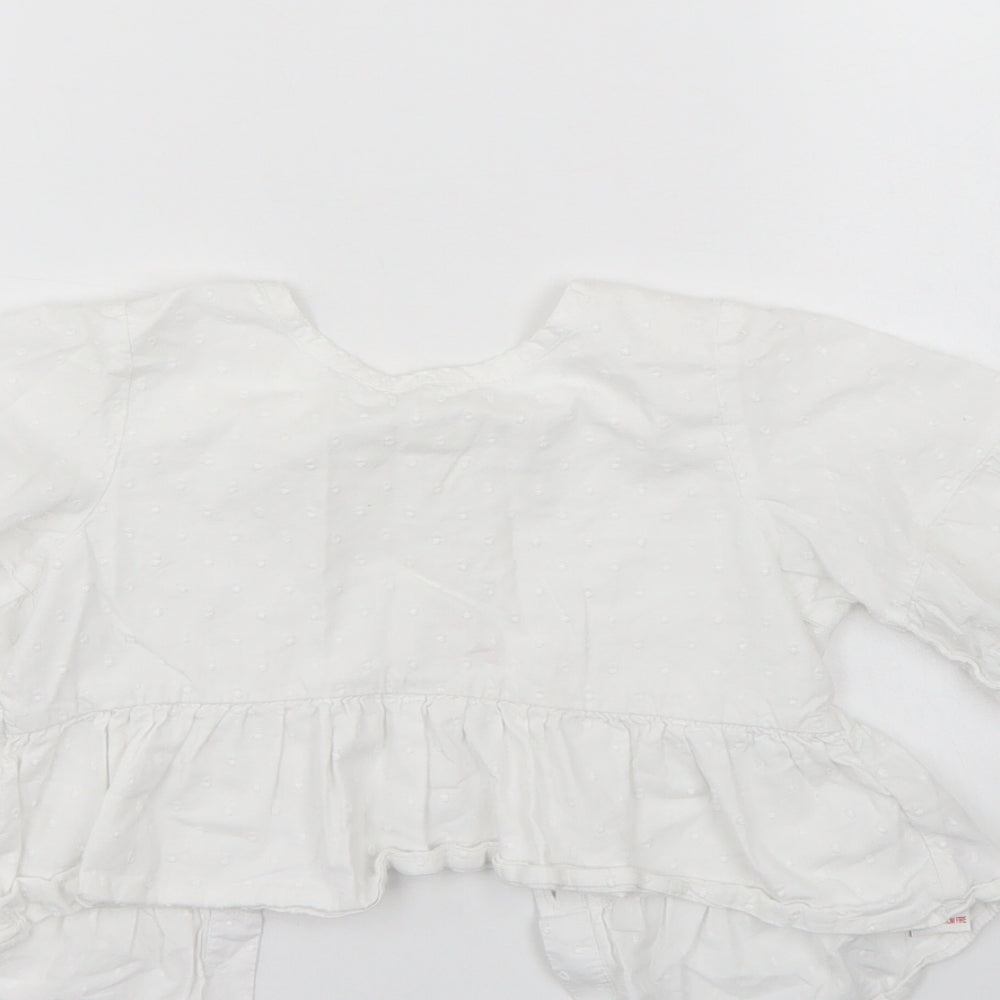 NEXT Girls White Tunic Blouse Size 7 Years