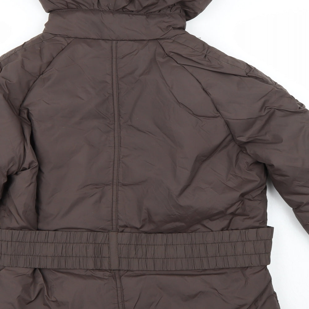 Womens UK Size 10 Denim & Co. Brown Windbreaker Coat