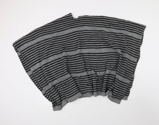 Principles Womens Grey Striped Kimono Coatigan One Size