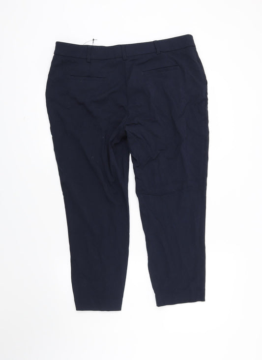 M&S Womens Blue Trousers Size 16 L23 in