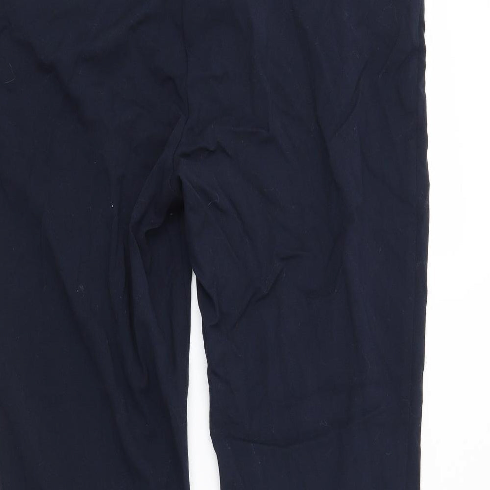 Womens UK Size 16 M&S Regular Fit Blue Trousers
