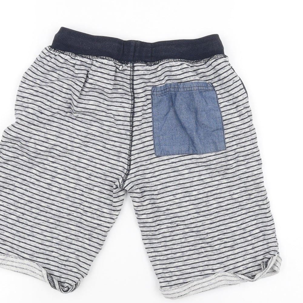 NEXT Girls White Striped Sweat Shorts Size 9 Years