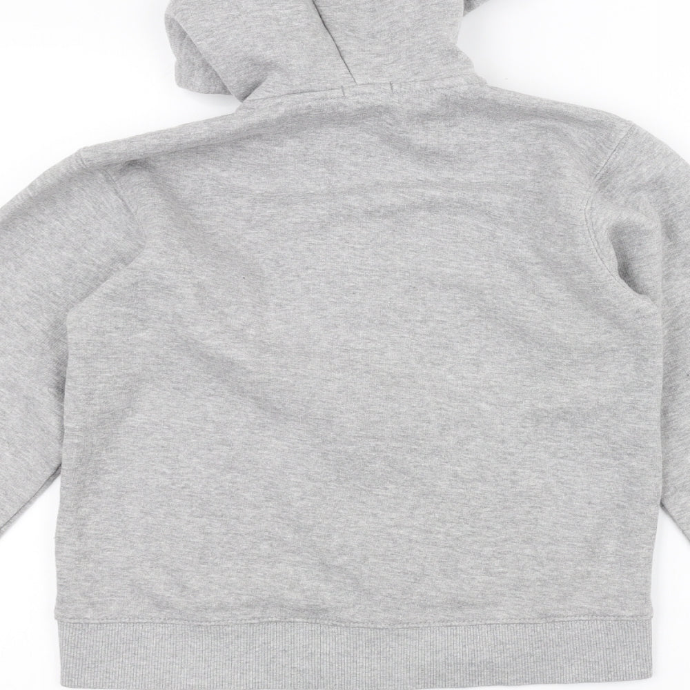 Preworn Boys Grey Full Zip Hoodie Size 11-12 Years