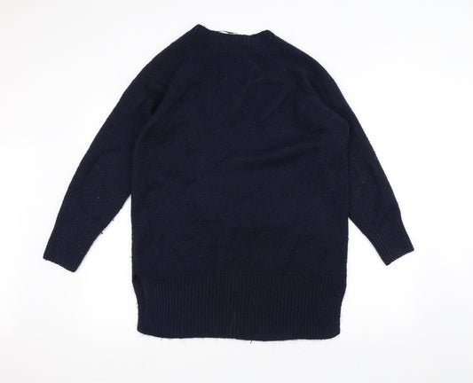 George Womens Blue Knit Jacket Coatigan Size M