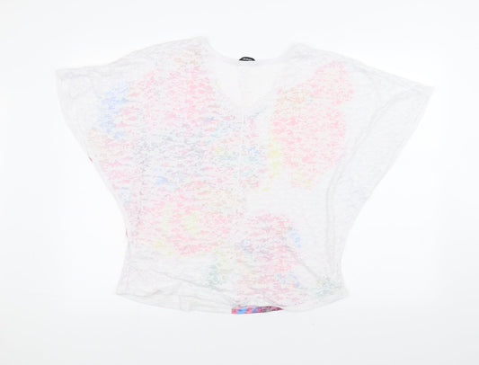 George Womens White Basic T-Shirt Size 8