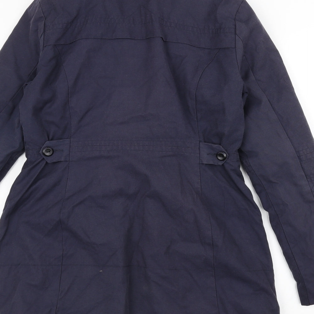 Womens UK Size 8 NEXT Blue Pea Coat