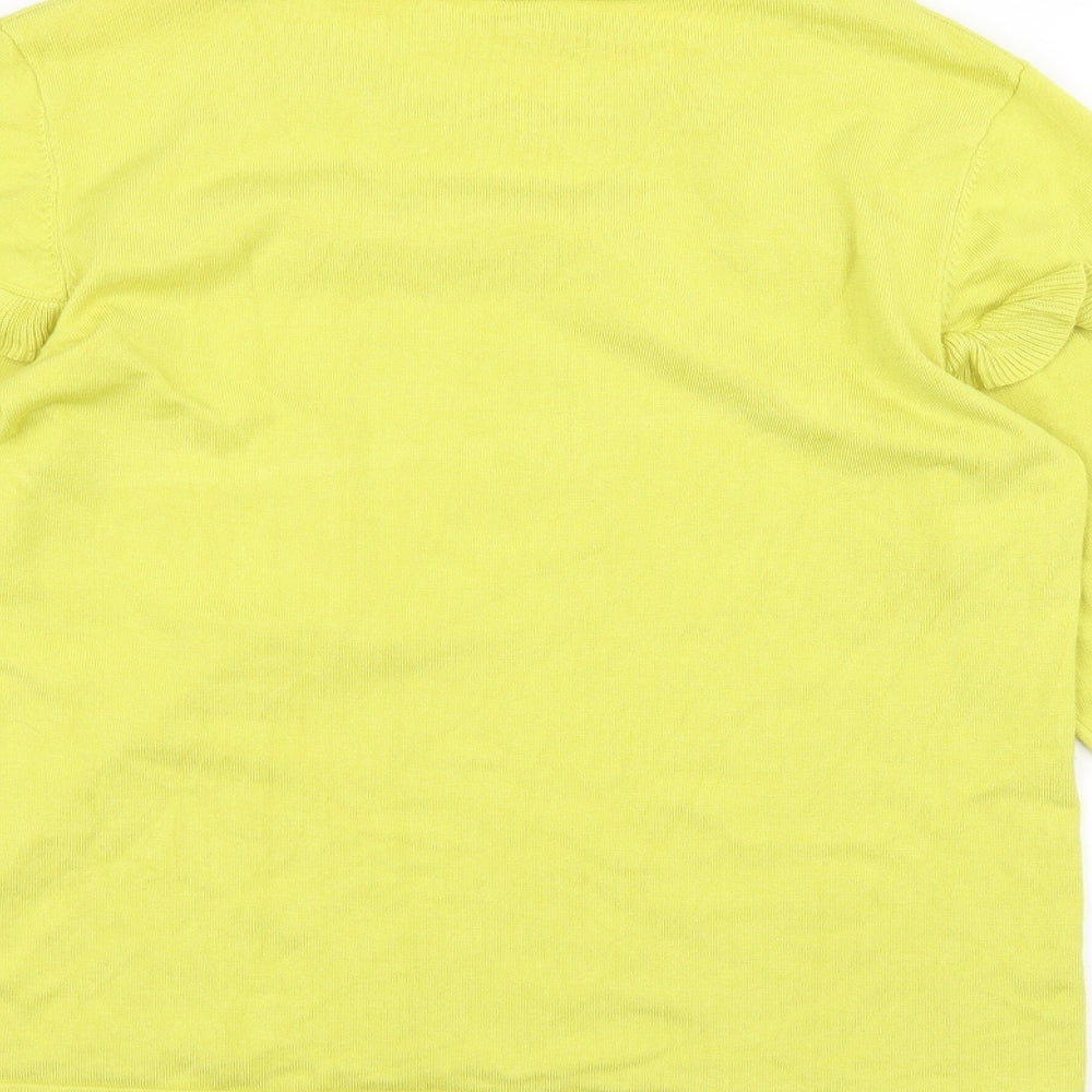 Womens UK Size L Stock shop Yellow Basic T-Shirt
