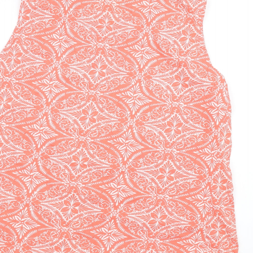 Womens UK Size L ISLE Orange Basic T-Shirt