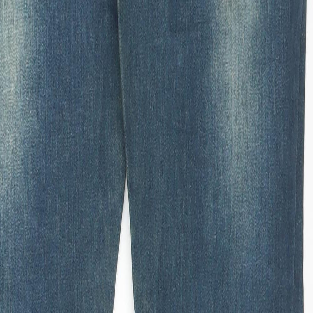 Womens UK Size M Preworn Regular Fit Straight Blue Jeans