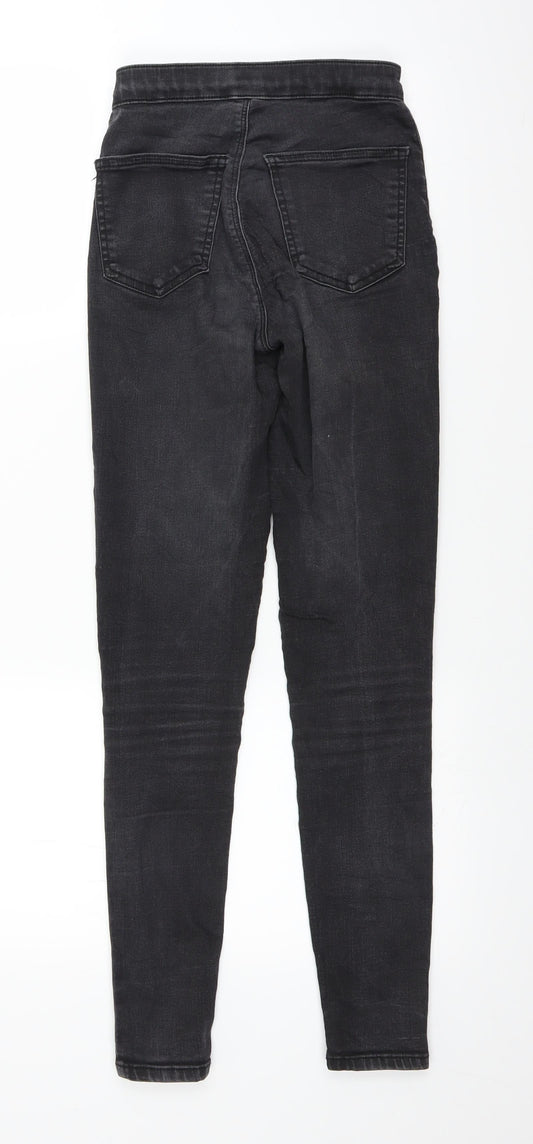 Topshop Womens Black Denim Skinny Jeans Size 23 in L27 in