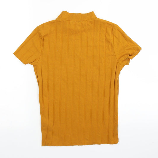 Primark Womens Yellow Basic T-Shirt Size 2XS