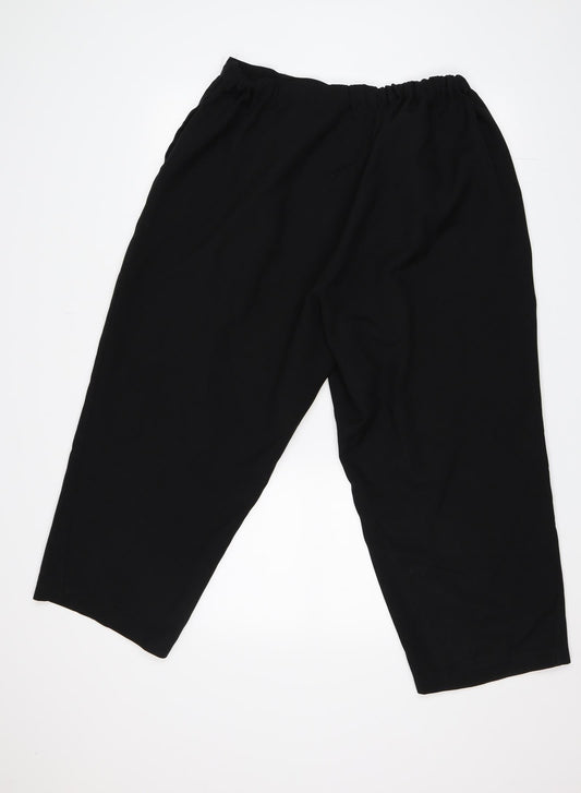 BM Collection Womens Black Trousers Size 22 L21 in