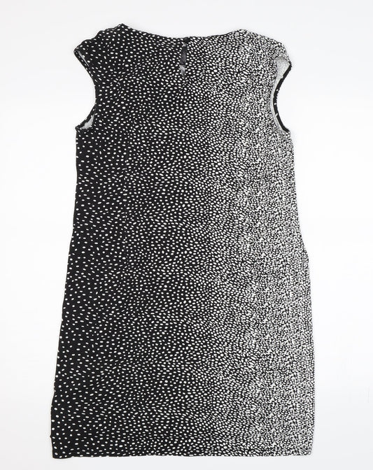 TU Womens Black Polka Dot Shift Size 14