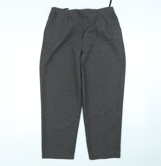Womens UK Size 18 Classic Regular Fit Black Trousers
