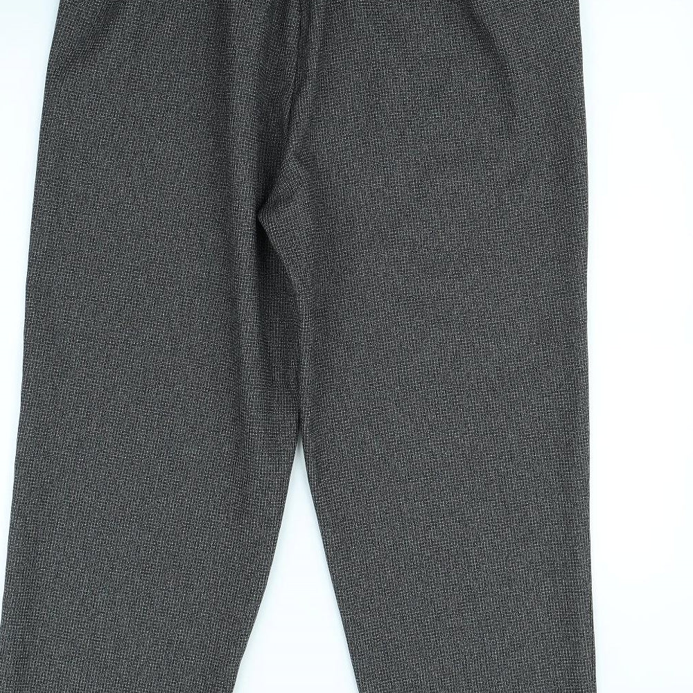 Classic Womens Black Canvas Trousers Size 18 L30 in