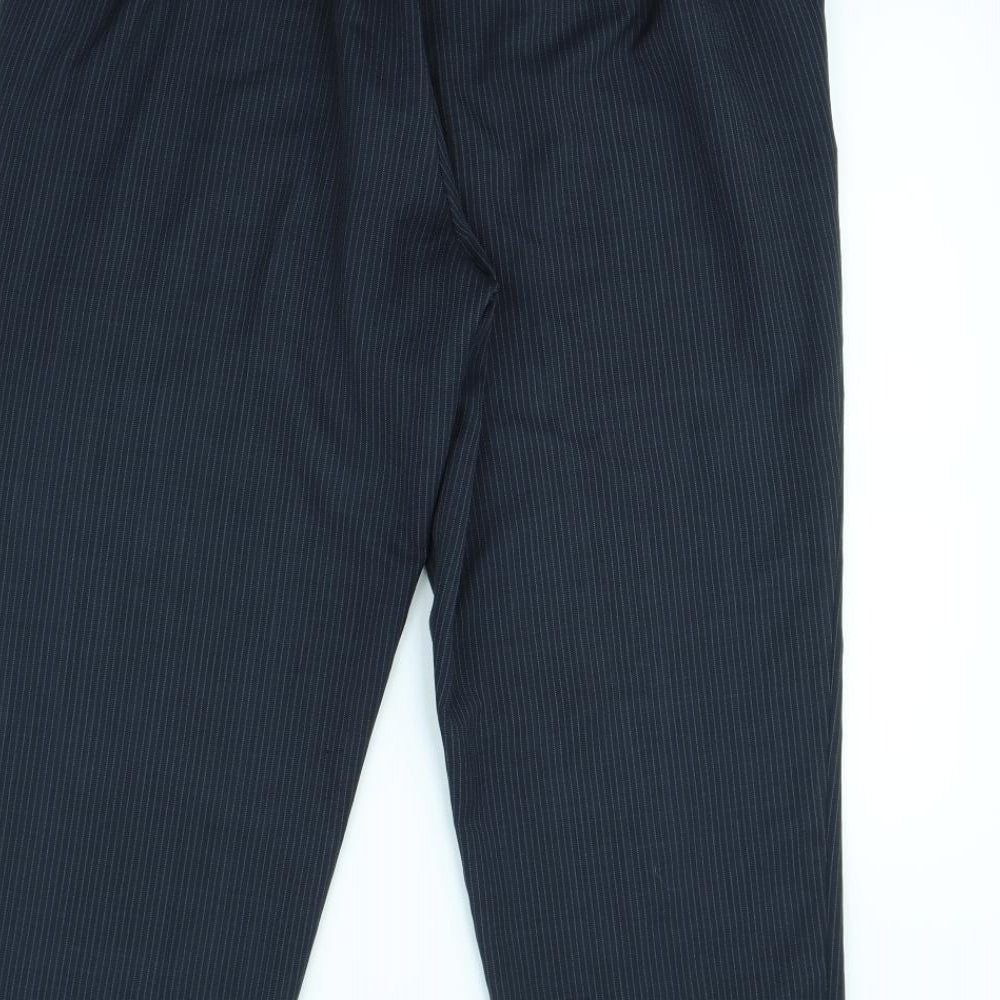 Womens UK Size 18 Classic Regular Fit Dress Pants Blue Trousers