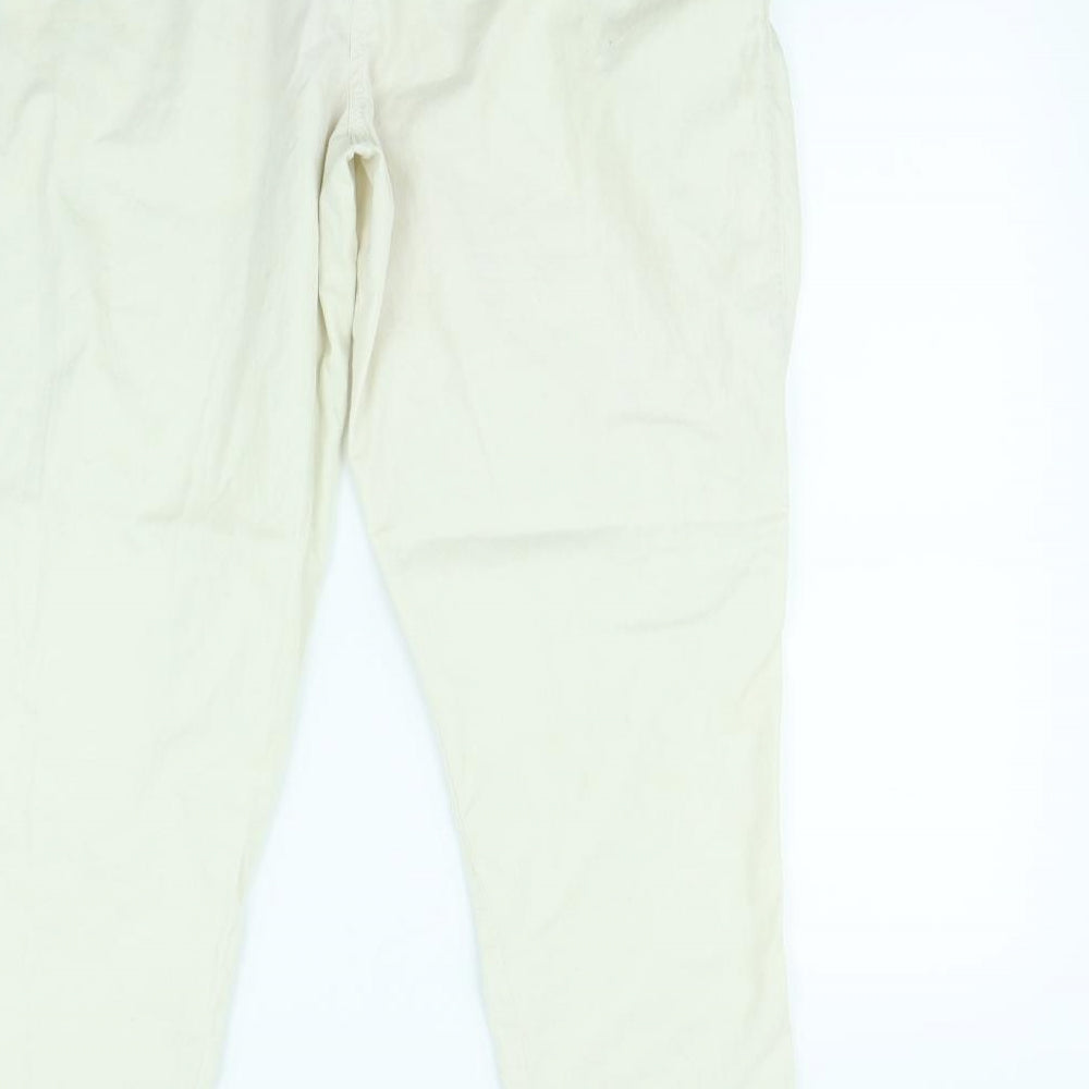 River Island Womens Ivory Trousers Size 14 L28 in