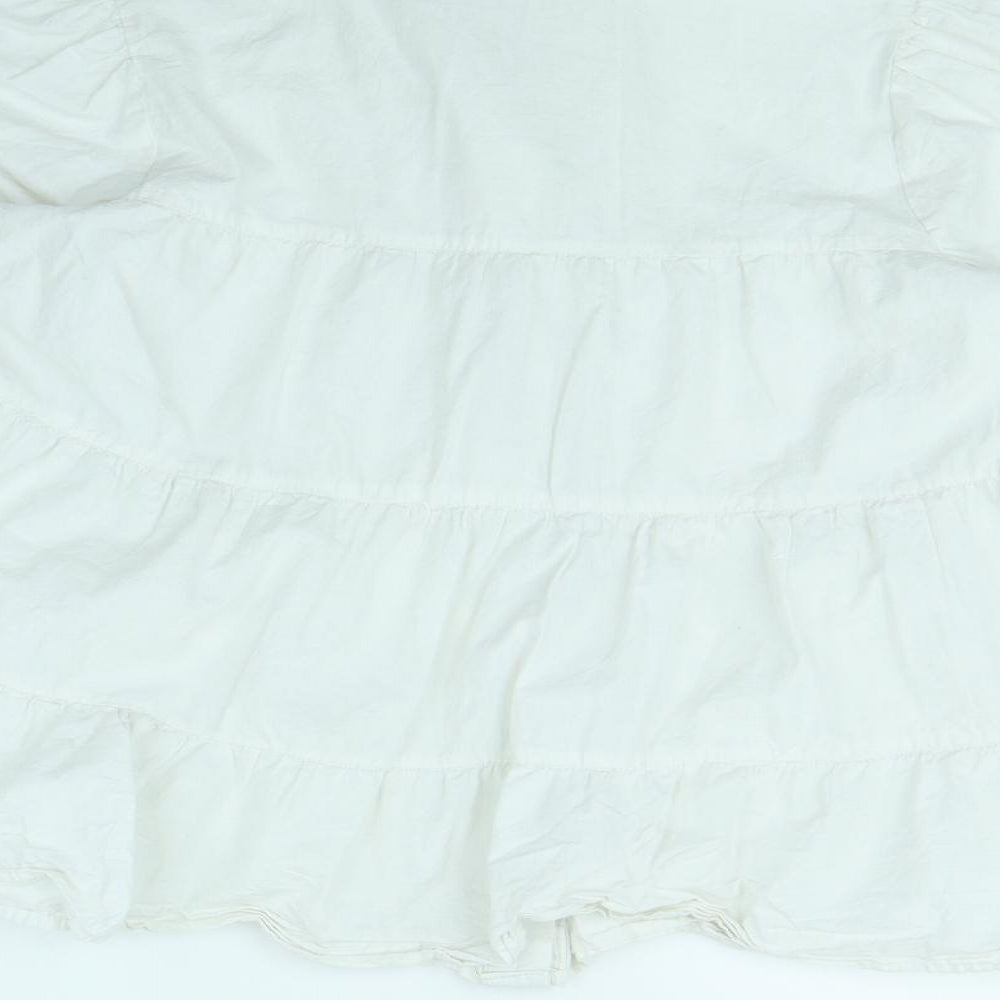 Womens UK Size 12 innocence White Basic Blouse