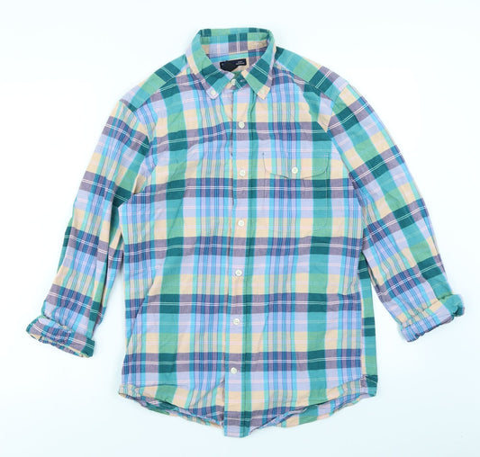 Womens UK Size S Gap Blue Basic Button-Up