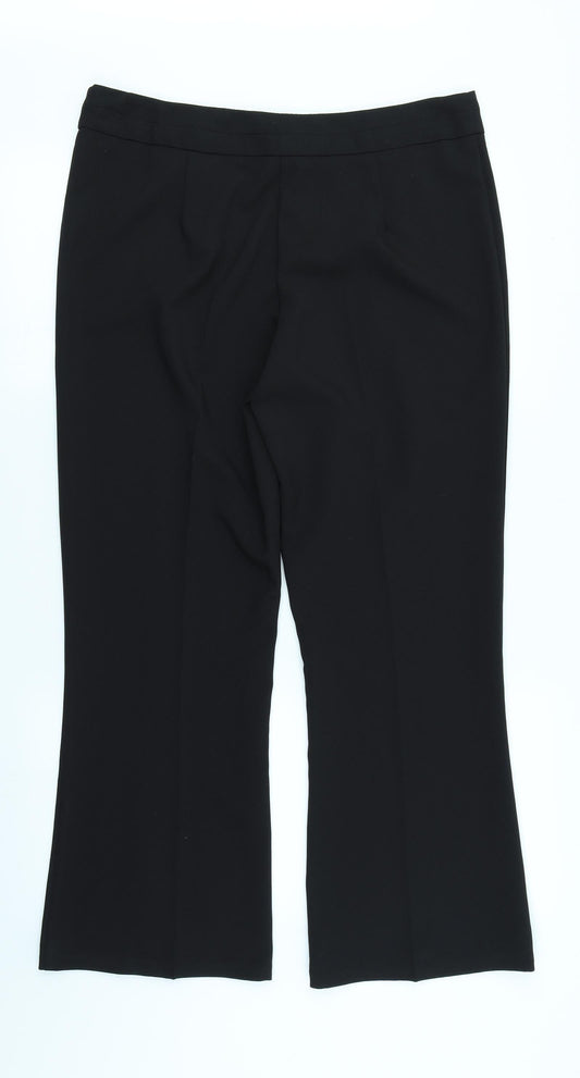 George Womens Black Trousers Size 14 L25 in