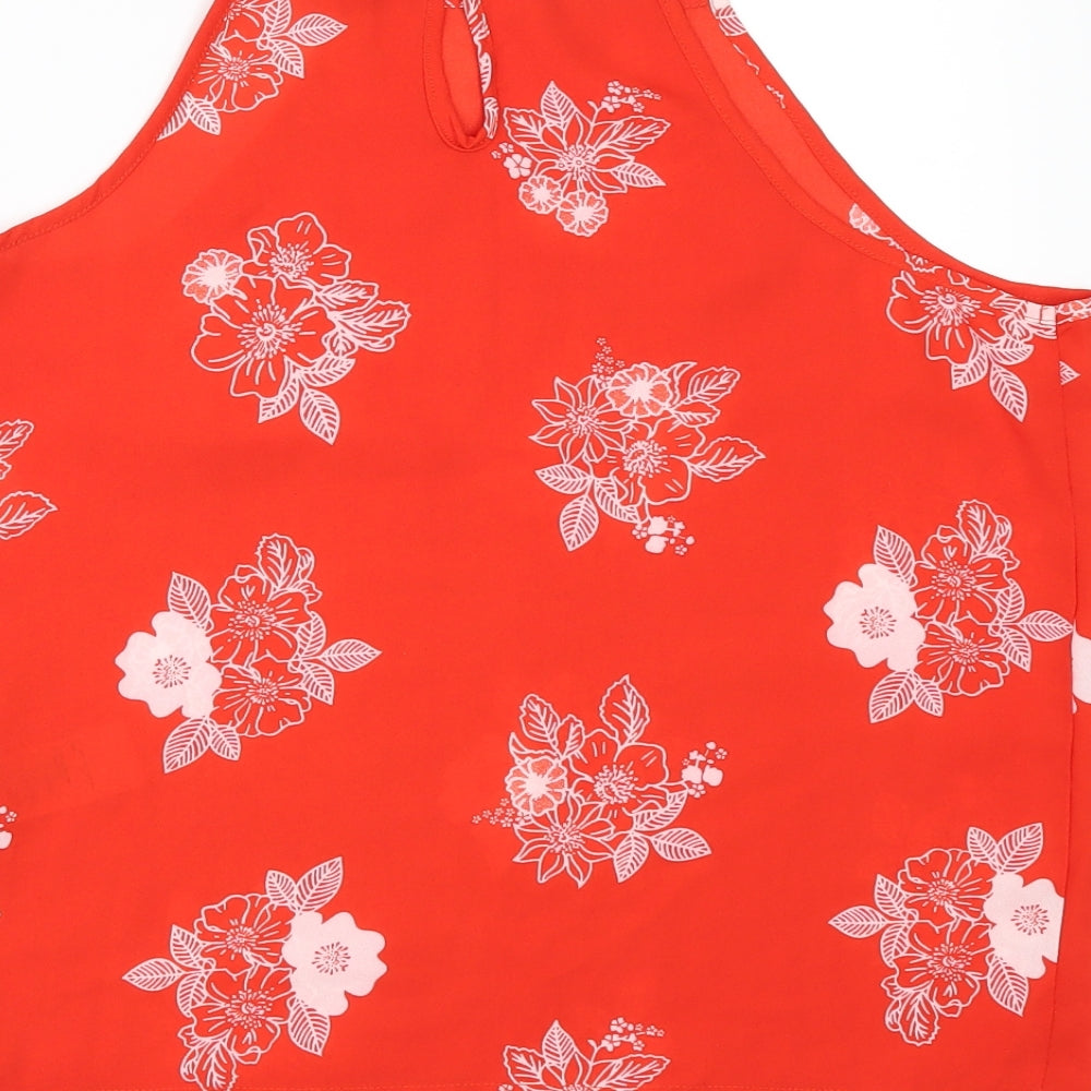 New Look Girls Orange Floral Camisole Blouse Size 13 Years