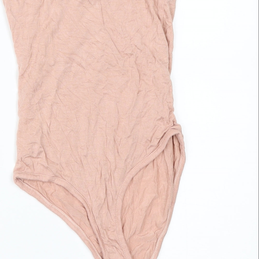 PRETTYLITTLETHING Womens Orange Bodysuit One-Piece Size 6 - STRAPLESS