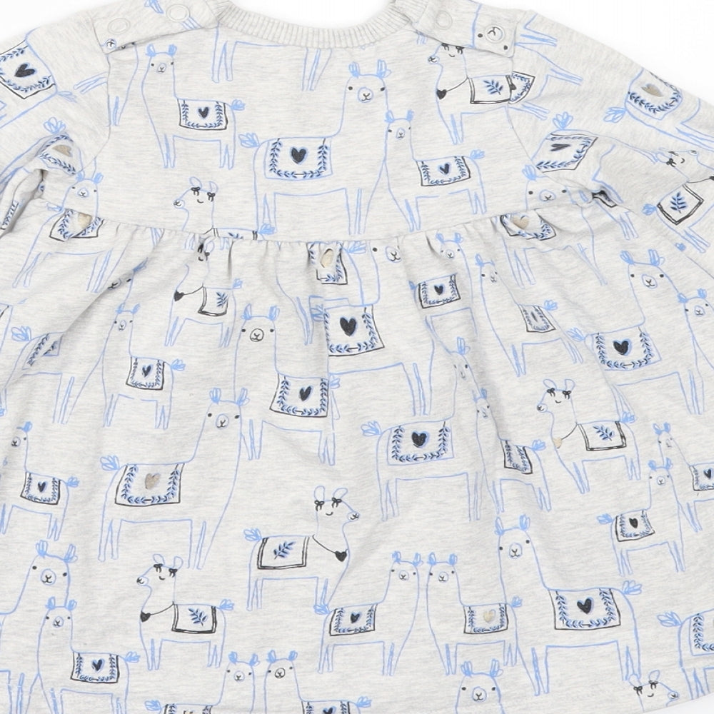 Marks and Spencer Girls Grey Geometric A-Line Size 3-6 Months