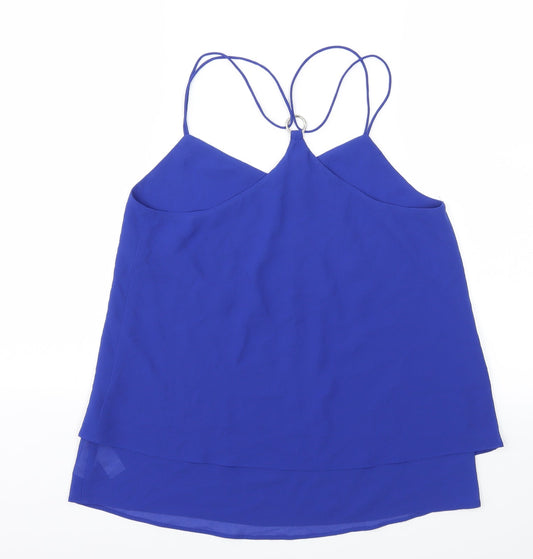 Womens UK Size 10 New Look Blue Basic Blouse