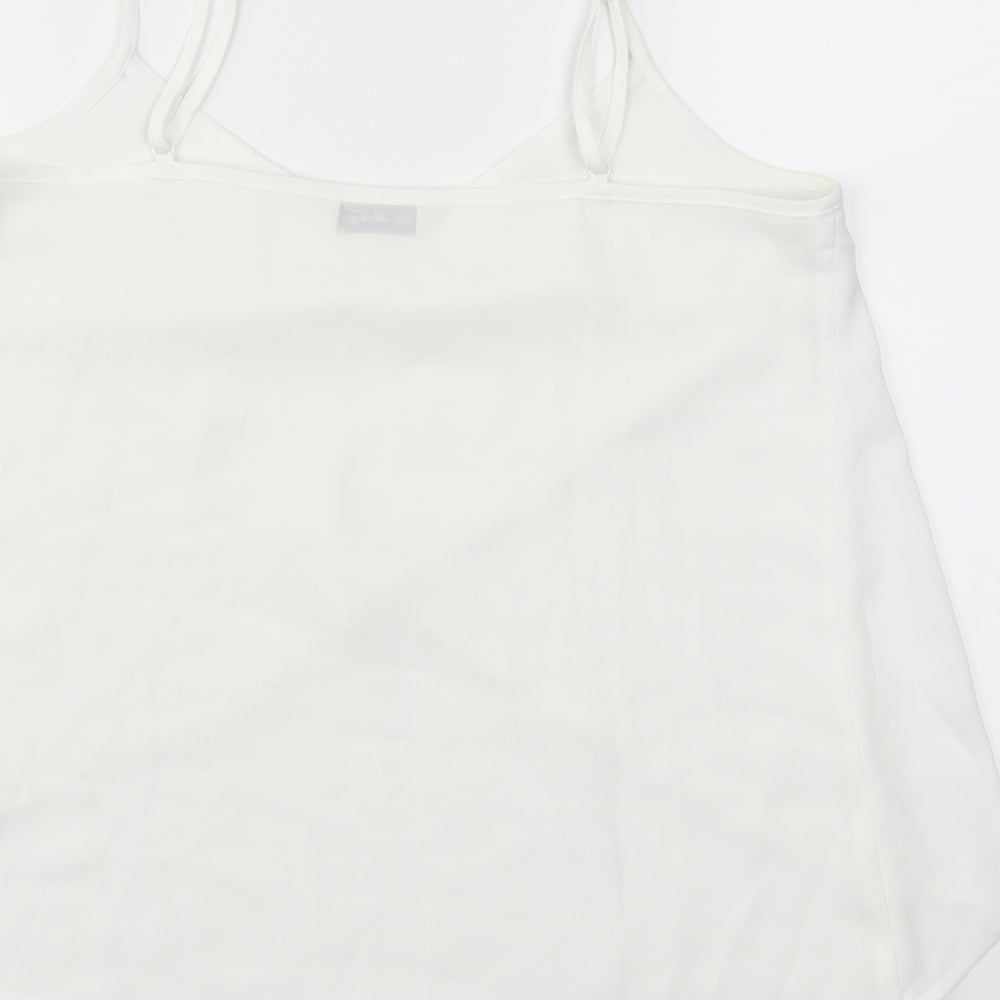 Miss Selfridge Womens White Basic Blouse Size 6