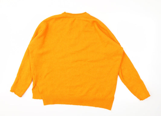 Star Womens Orange Pullover Jumper Size 14
