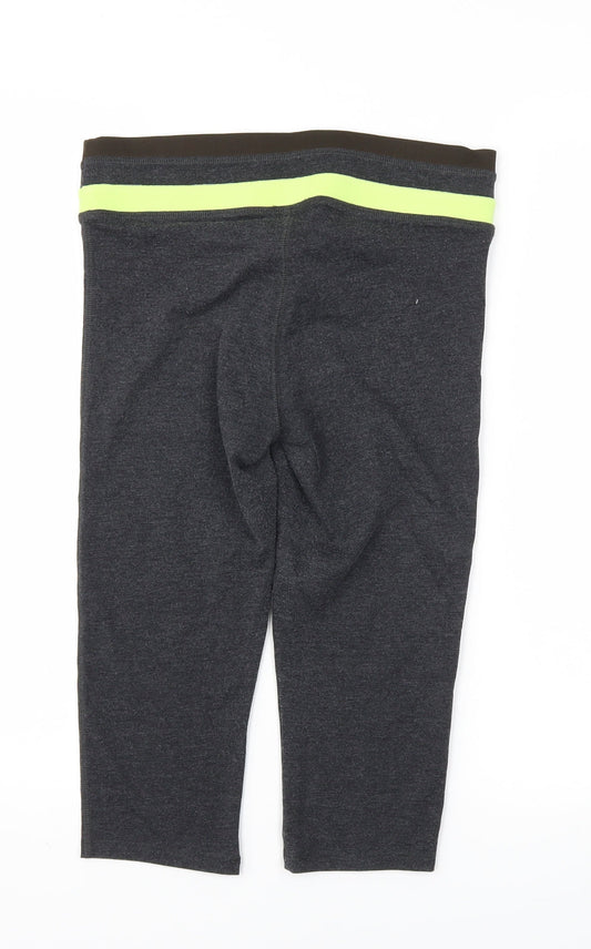 F&F Womens Grey Capri Trousers Size S L20 in - Stretch waistband