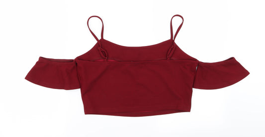 SheIn Womens Red Camisole Tank Size 14 - crop