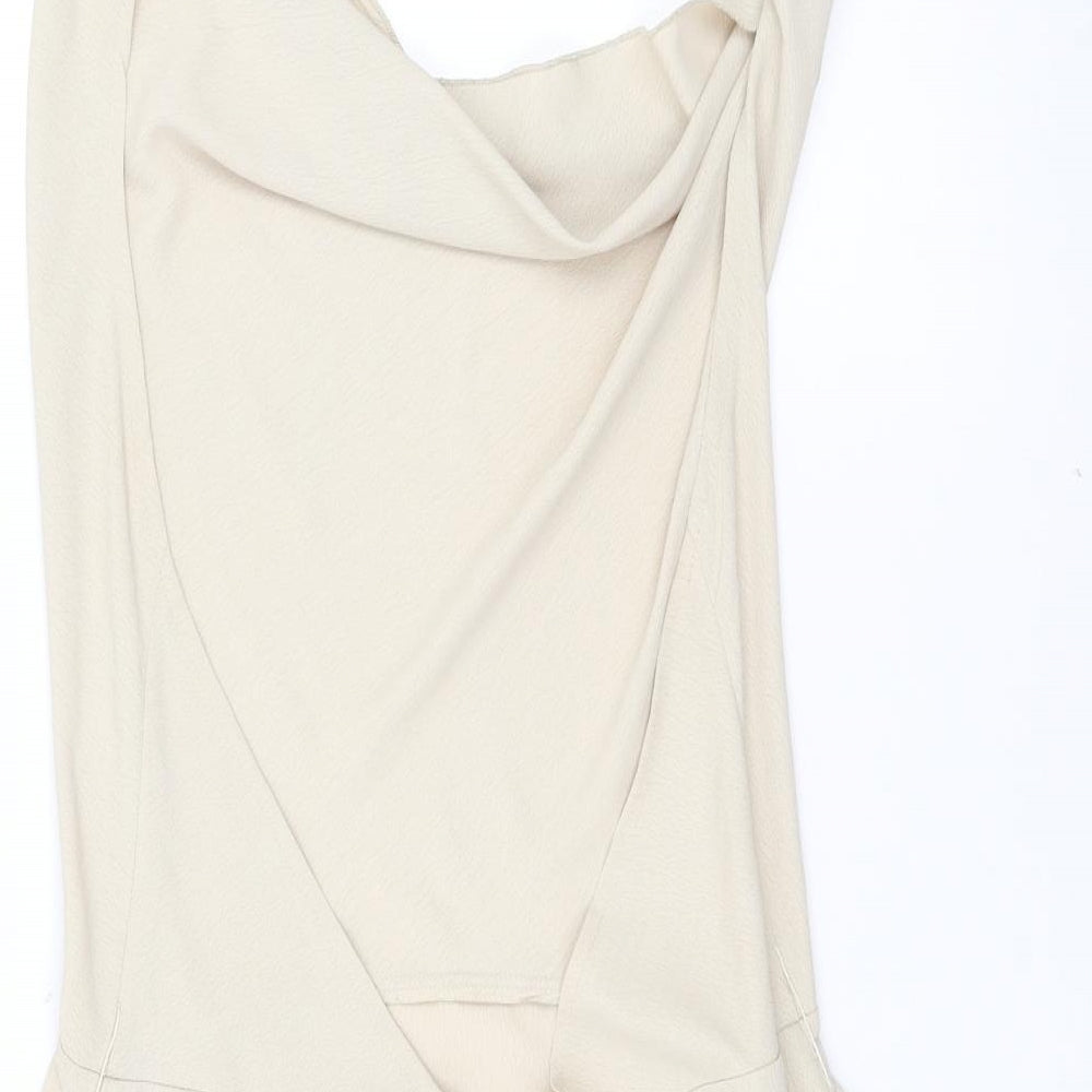 Missguided Womens Beige Mini Size 8 - Open back