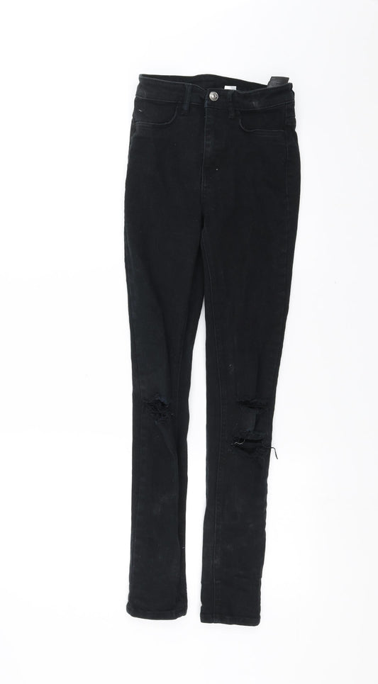 Womens UK Size 6 Divided by H&M Extra-Slim Fit Skinny Black Jeans