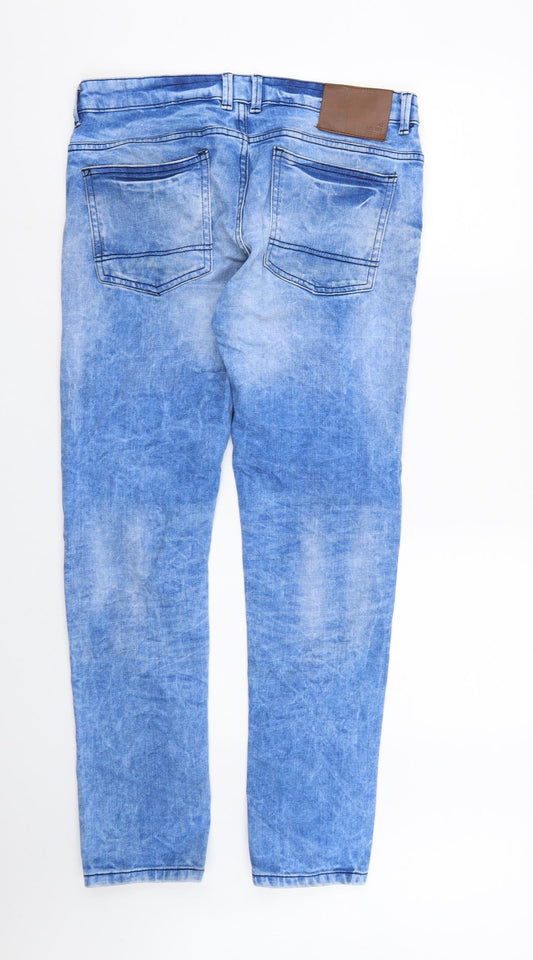 Denim & Co. Mens Blue Denim Tapered Jeans Size 32 in L30 in