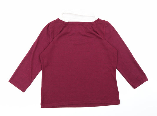 Isle Essentials Womens Purple Knit Pullover Jumper Size 14