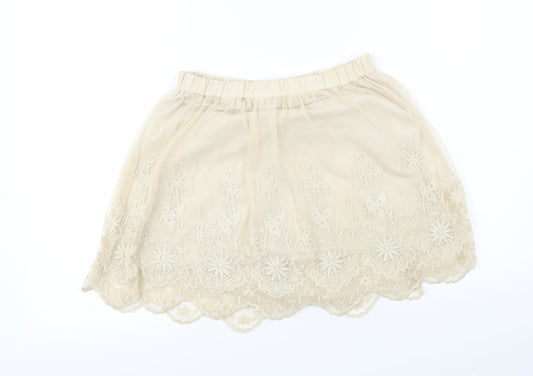 H&M  Womens Beige   A-Line Skirt Size 8