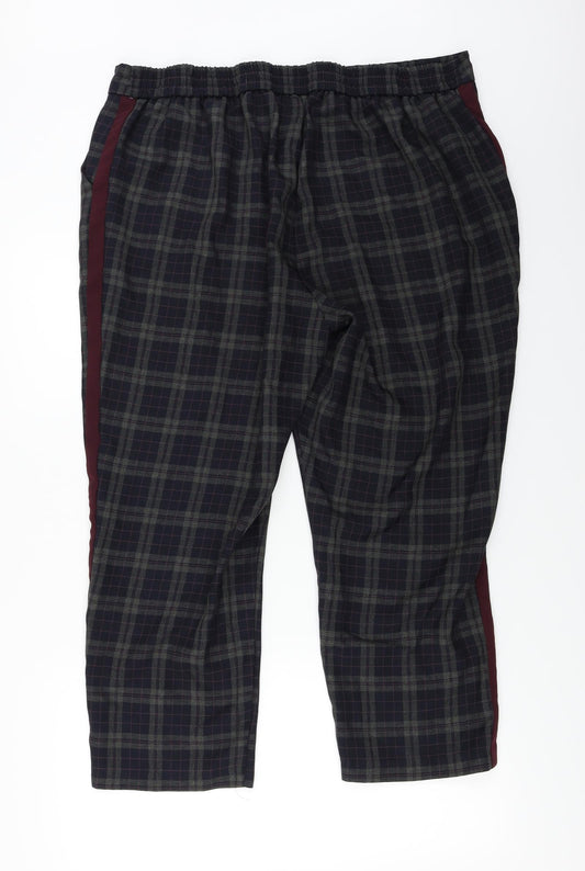 George Womens Grey Check Trousers Size 36 in L25 in