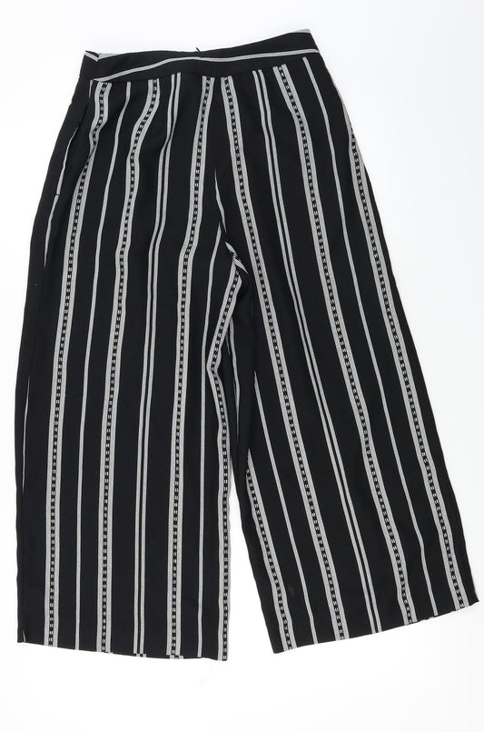 Womens UK Size 8 Topshop Regular Fit Black Trousers