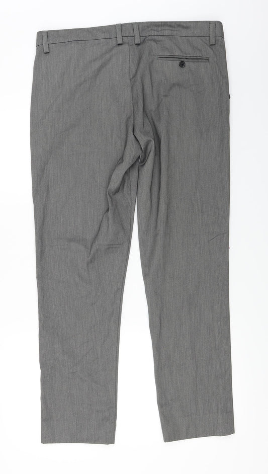 Boohoo Mens Grey Trousers Size 36 in L26 in