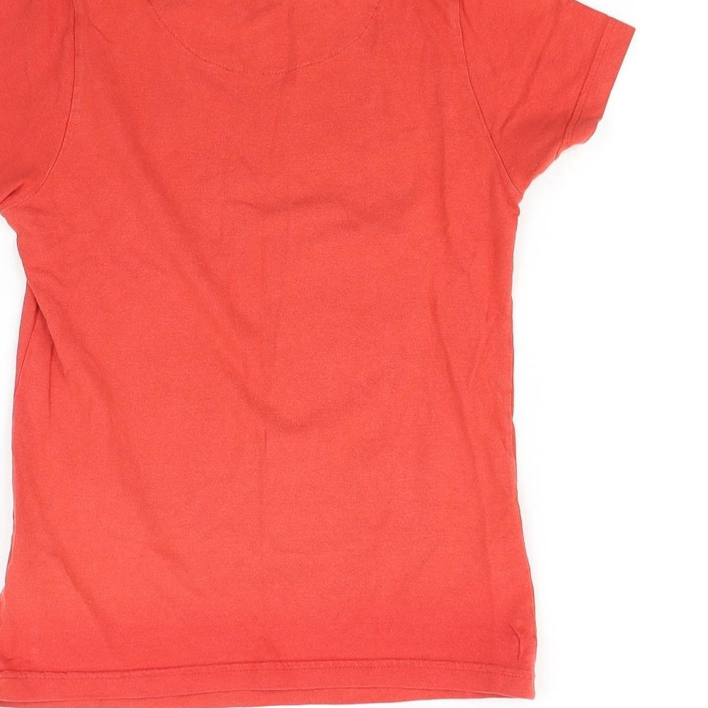 Marks and Spencer Girls Red Basic T-Shirt Size 7-8 Years - chimp