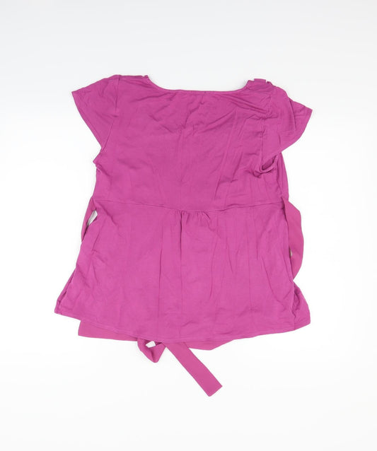 Evans Womens Pink Basic T-Shirt Size 18