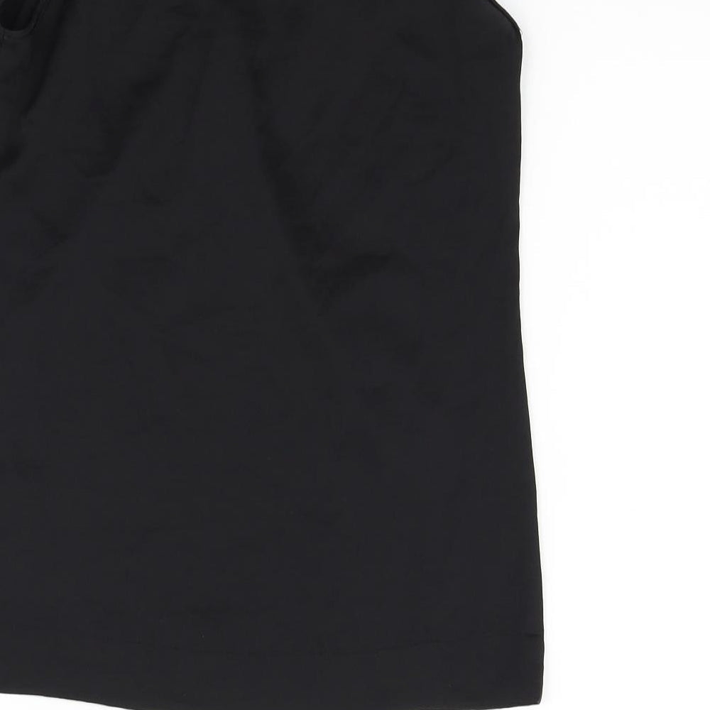 Womens UK Size 4 H&M Black Basic T-Shirt