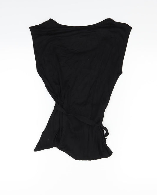 Womens UK Size XS H&M Black Basic Tank