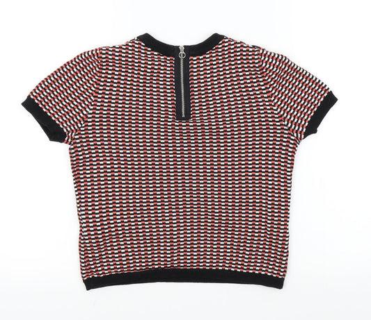 FOREVER 21 Womens Black Check Pullover Jumper Size XS
