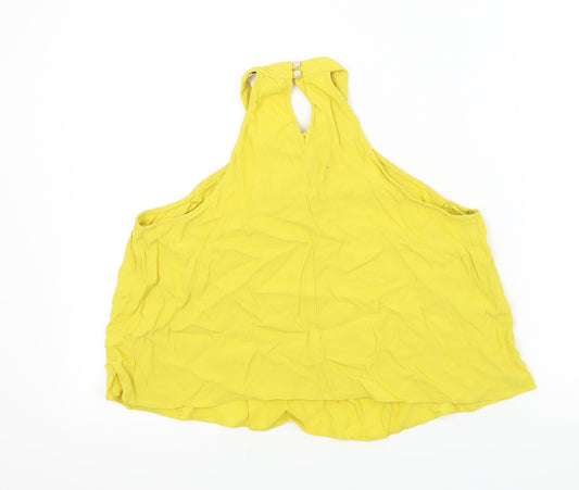 Miss Selfridge Womens Yellow Basic Blouse Size 6