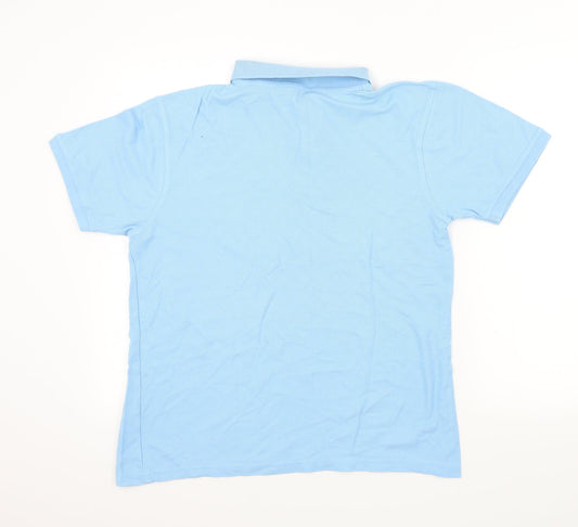 Ceader wood state Mens Blue Polo Size M