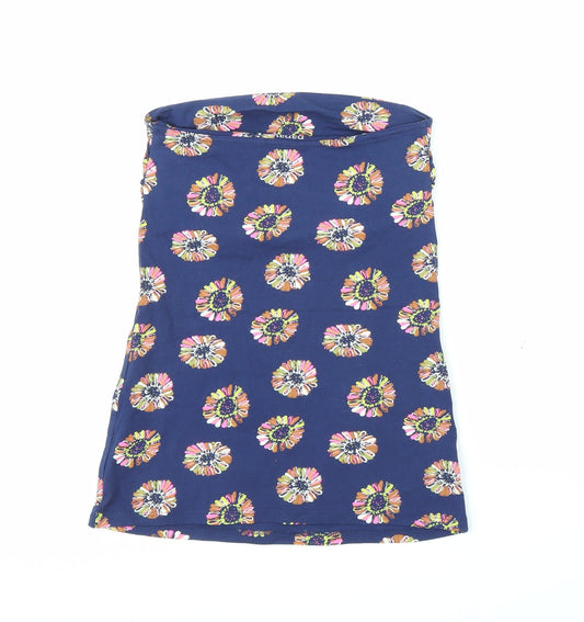 Womens UK Size 8 Papaya Blue Basic Blouse
