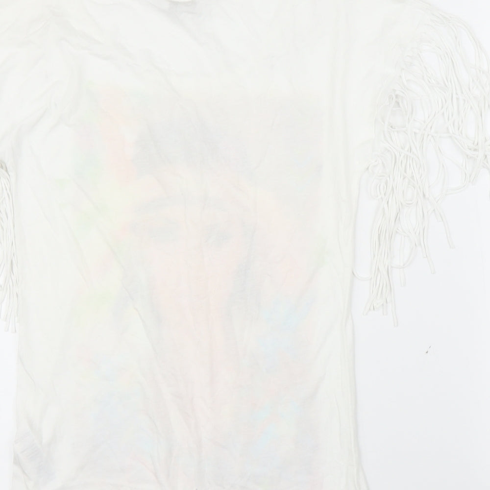 Womens UK Size 8 New Look White Basic T-Shirt