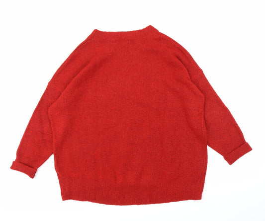 Primark Womens Red Pullover Jumper Size XL